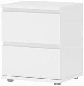 White 2 Drawer Nightstand J5443