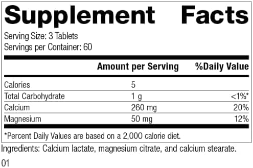 180 Tablets Calcium Lactate Supplement P6737