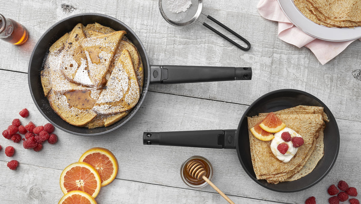 2pc Cast Aluminum Ceramic Nonstick Skillet Set E284365
