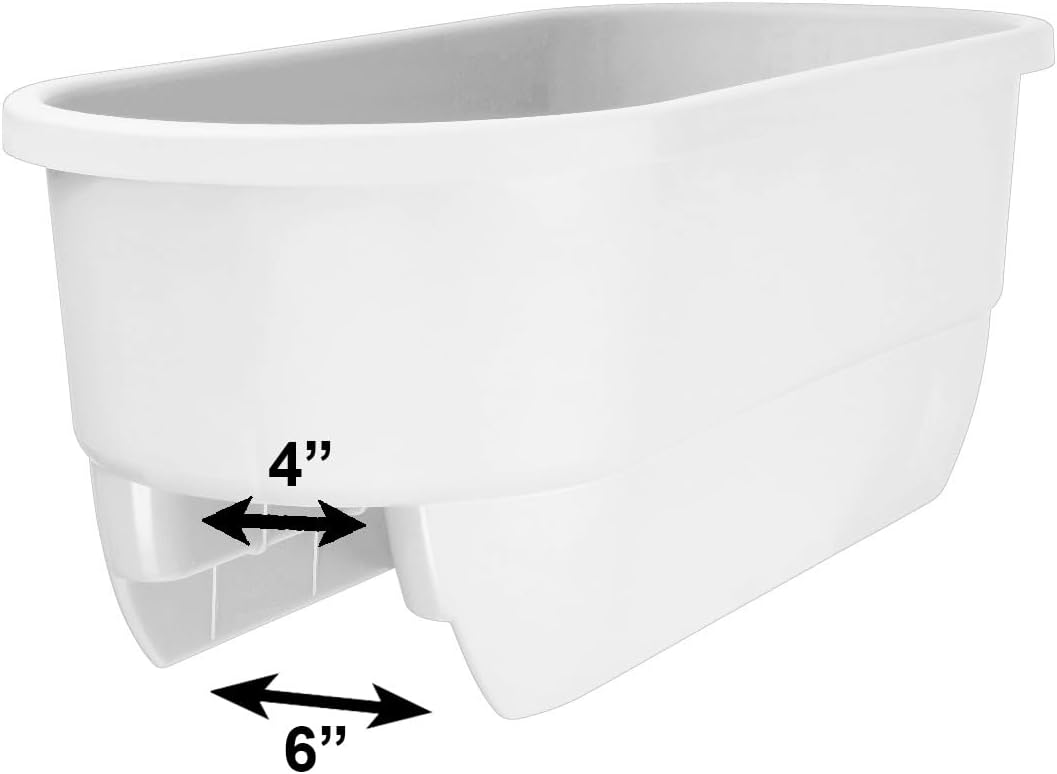 White 24" Dual Deck Railing Planter (Set of 2) P58464