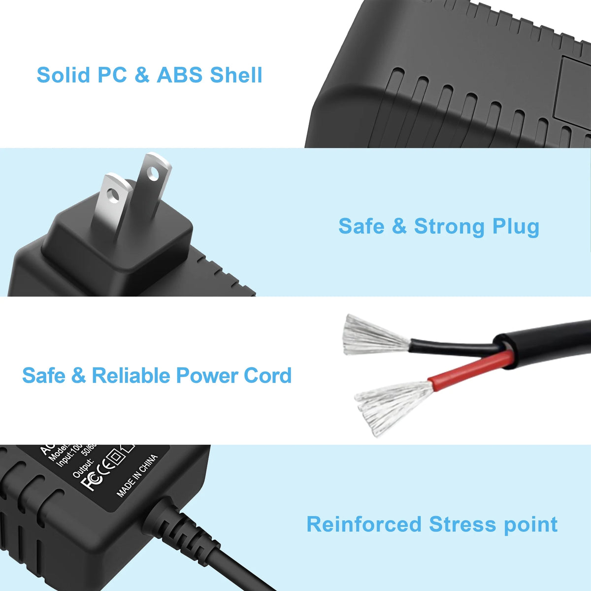 AC DC Adapter Power Supply Cord Cable U986
