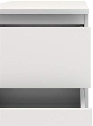 White 2 Drawer Nightstand J5443