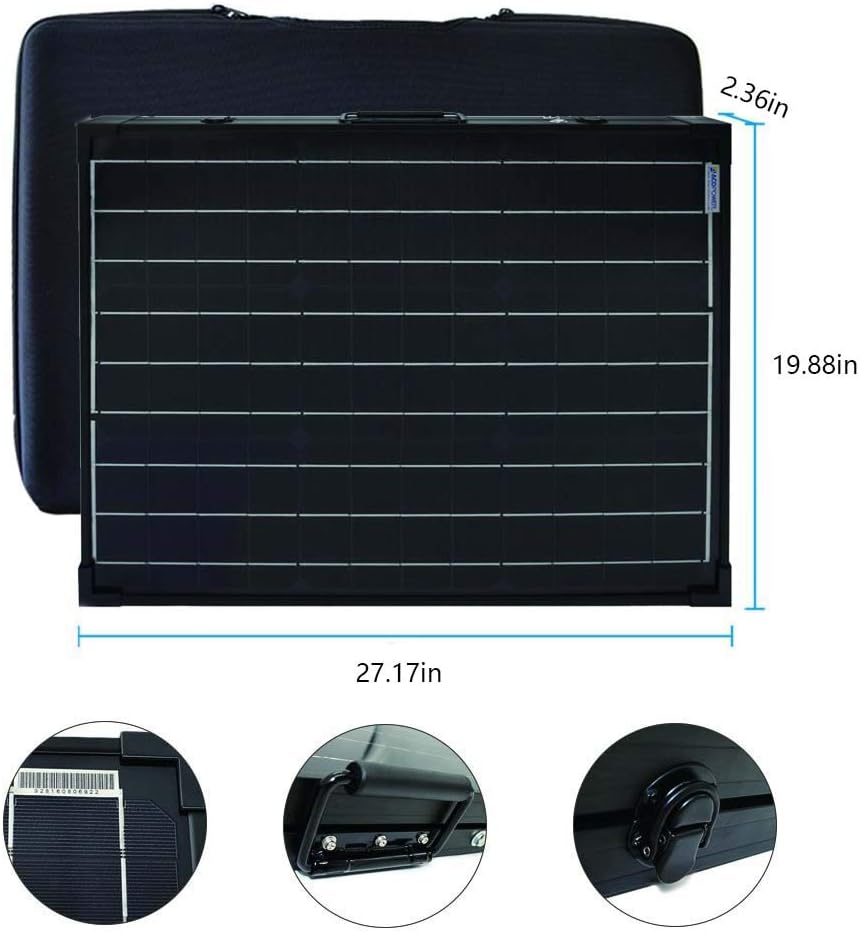 100W Foldable Monocrystalline Solar Panel Suitcase U942316