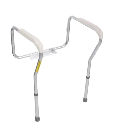 Height Adjustable Standing Toilet Safety Rail with Foam Handles U230664