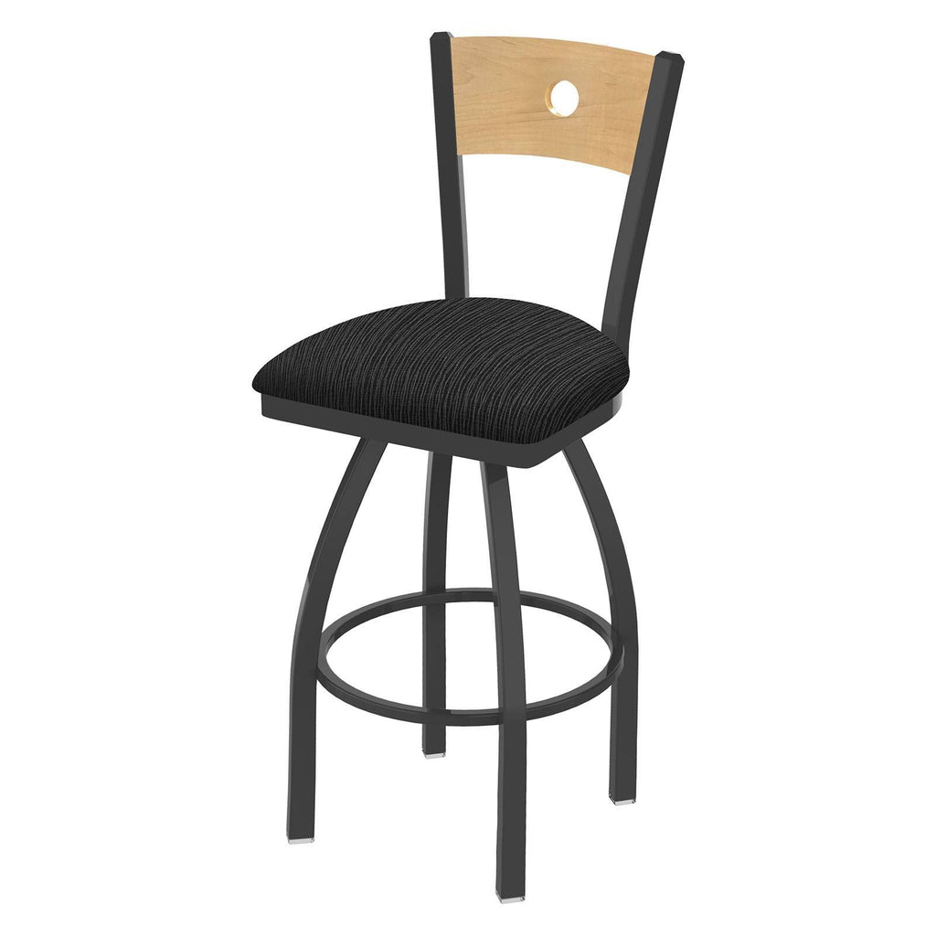 25x22 Counter Stool with Black Wrinkle Finish and 360 Swivel K5563
