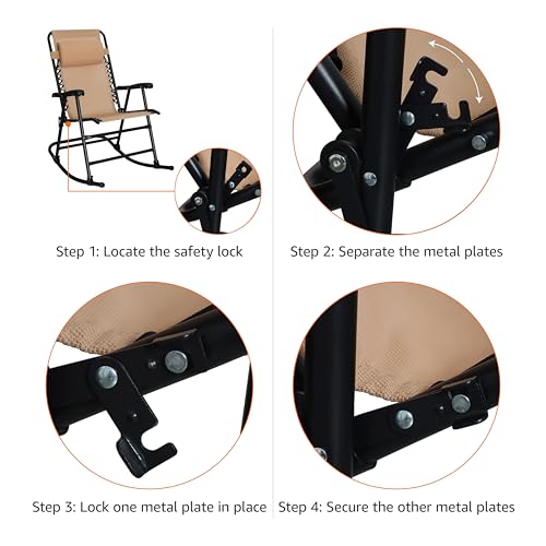 Foldable Rocking Chair Blue Q369931