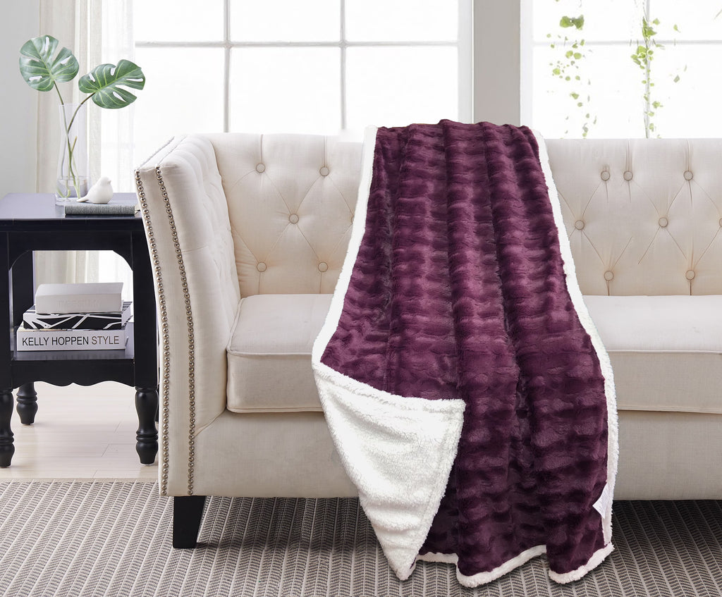 Sherpa Throw Plum D72820