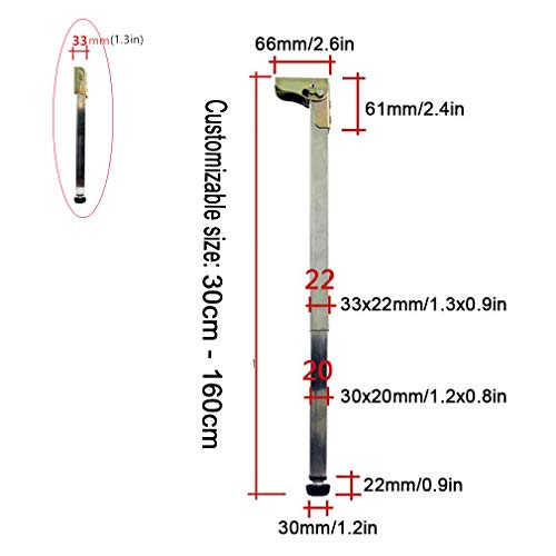 Stainless Steel Folding Telescopic Adjustable Table Legs M7292