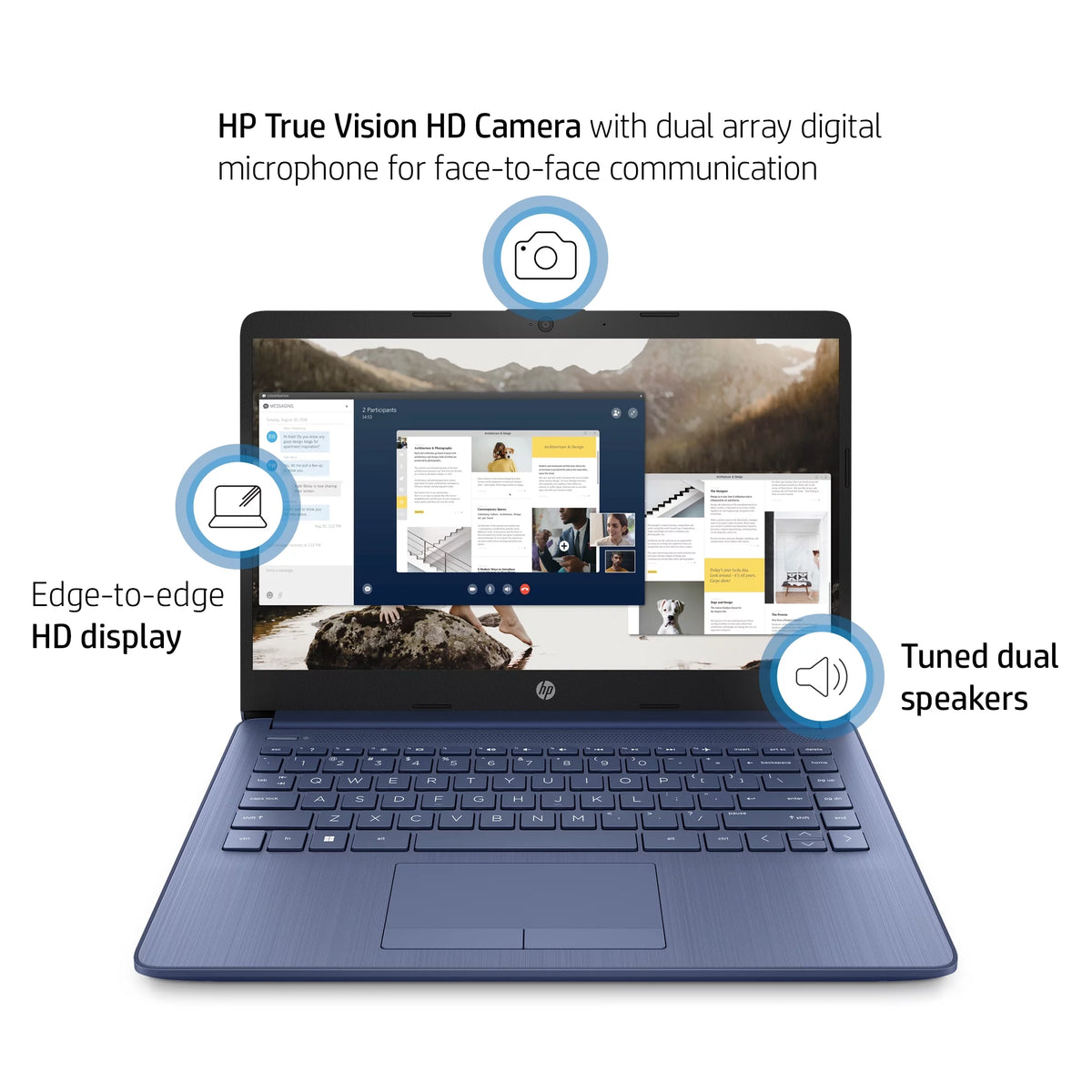 14" Laptop, Intel Celeron N4120, 4GB RAM, 64GB eMMC, Blue O729284