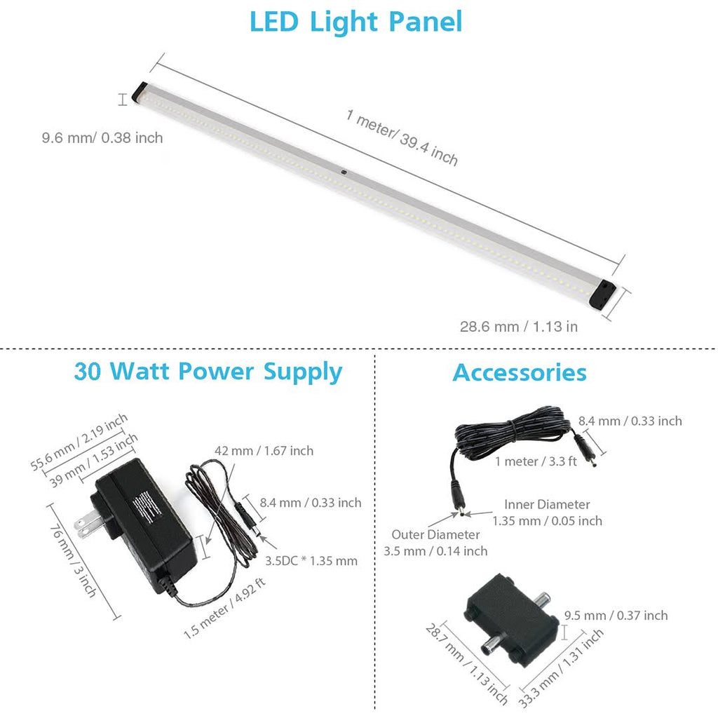 3 Panels 40 inch LED Dimmable Under Cabinet Lighting Kit A904