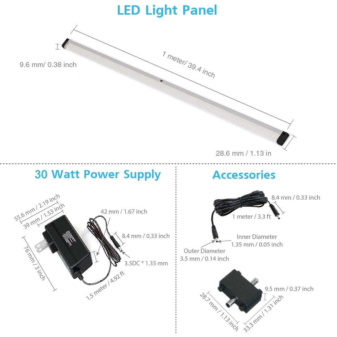 3 Panels 40 inch LED Dimmable Under Cabinet Lighting Kit A904