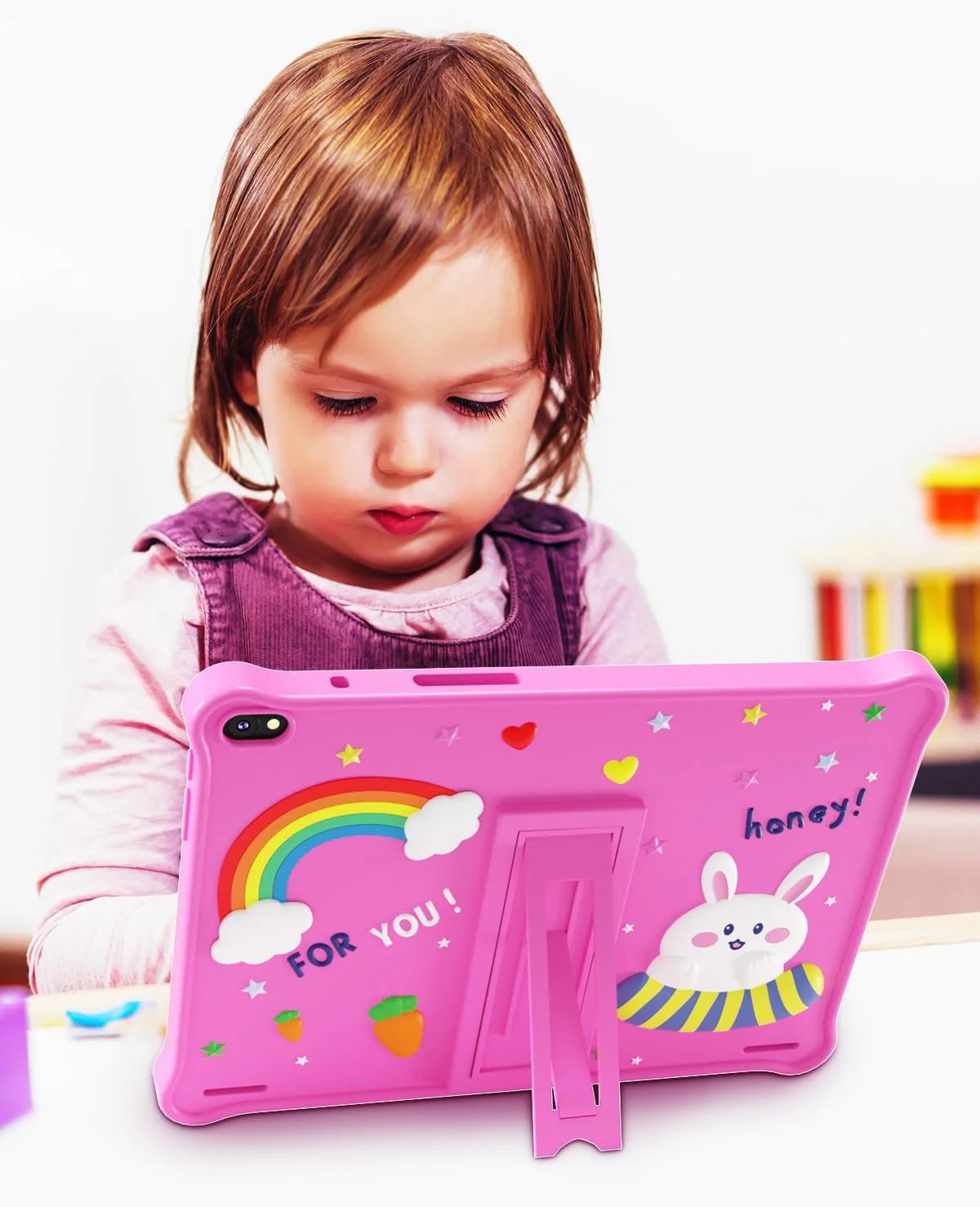 Pink 10 inch Android Tablet with Case Y520444