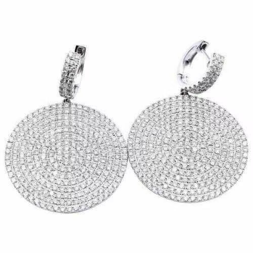 14K White Gold Lab Grown Diamond Drop Earring W42749