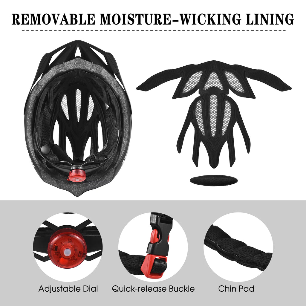 Lightweight Bicycle Helmet with LED Light V13963