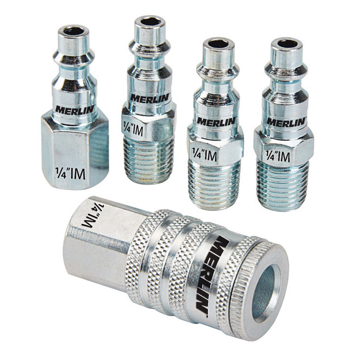1/4 in. Steel Industrial Quick Coupler Set, 5-Piece B724396