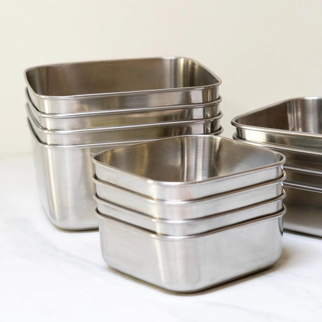 50 oz Stainless Steel Food Storage Bento Box Container with Silicone Lid Y9299