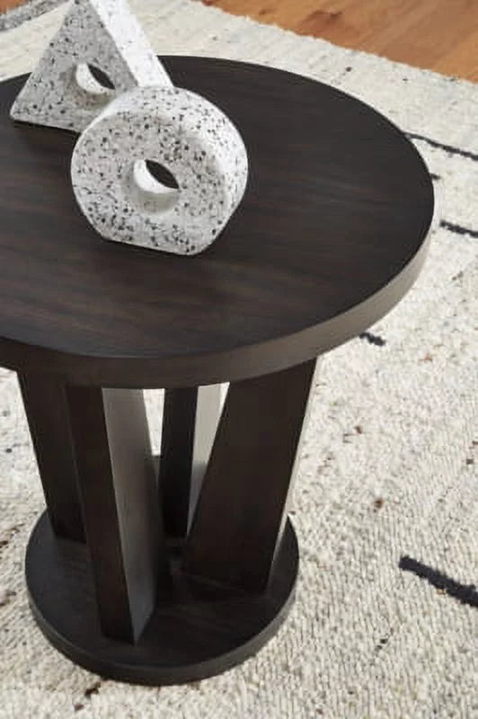 Dark Brown End Table Y9228