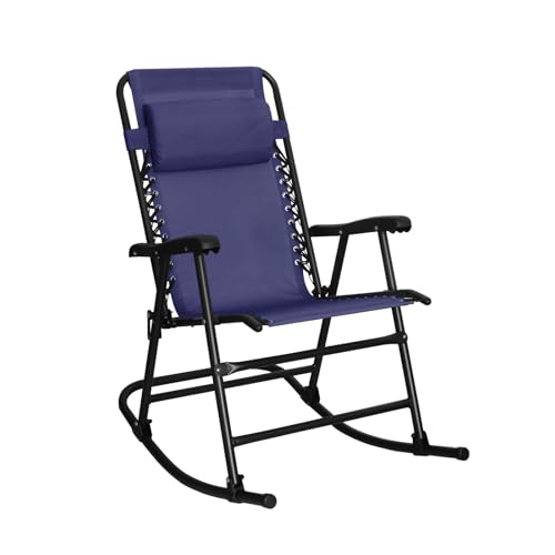 Foldable Rocking Chair Blue Q369931