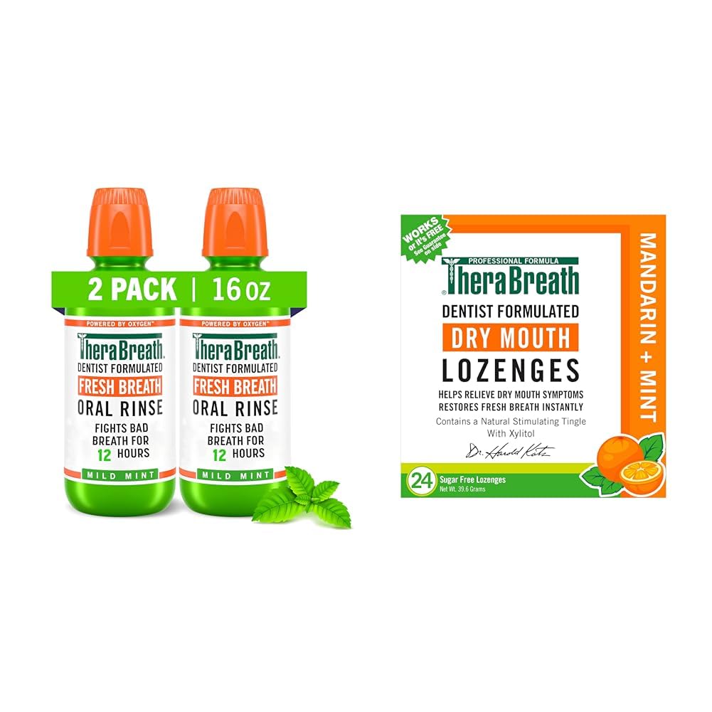 Mild Mint Mouthwash (2pk 16oz) and Mandarin Mint Lozenges (24ct) P19588