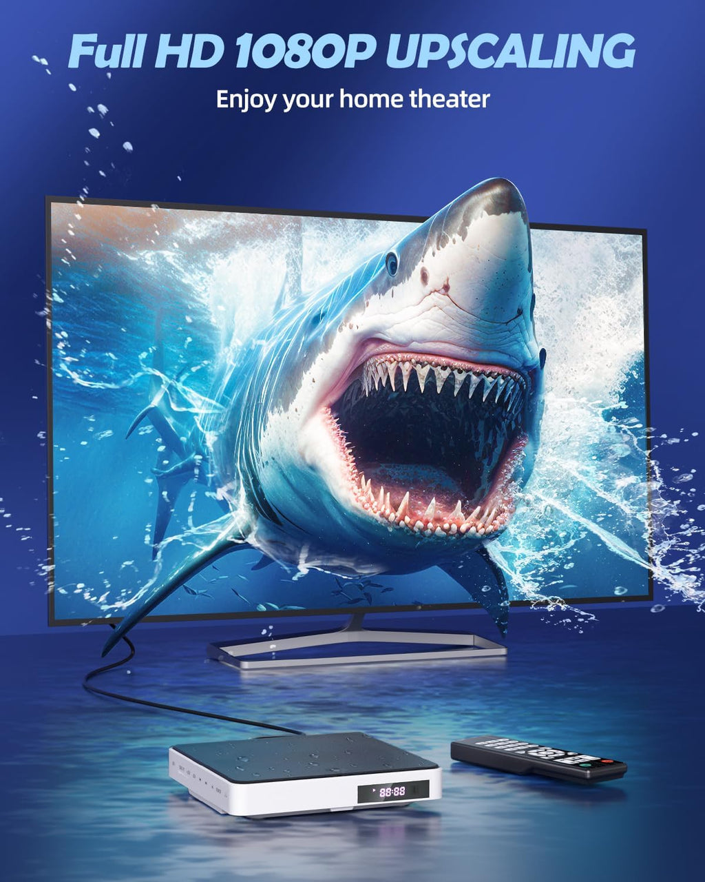 1080P Mini DVD Player with Remote Control V6261