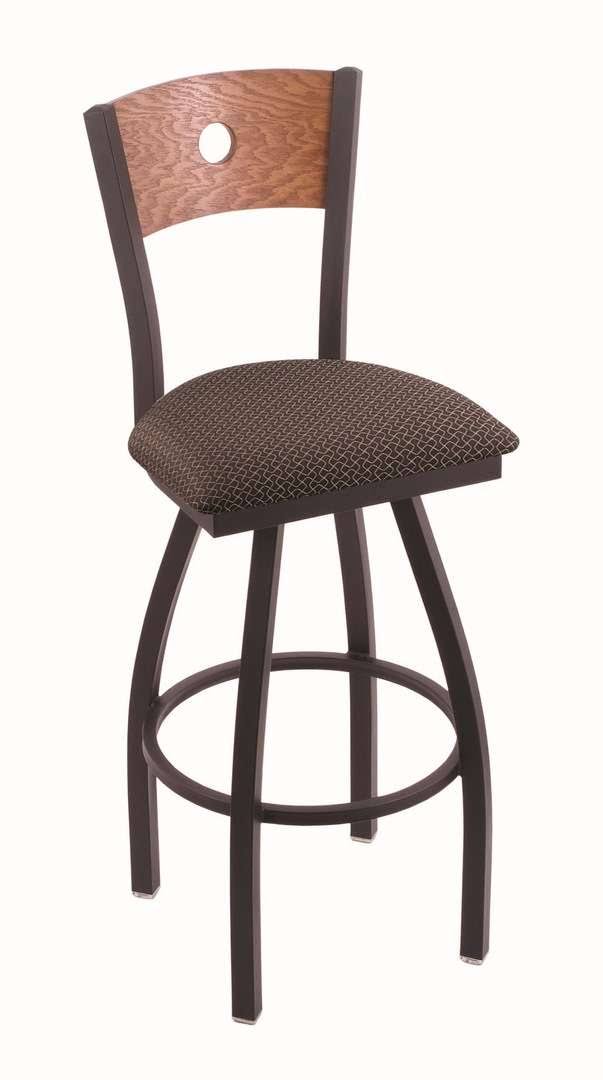 25x22 Counter Stool with Black Wrinkle Finish and 360 Swivel K5563