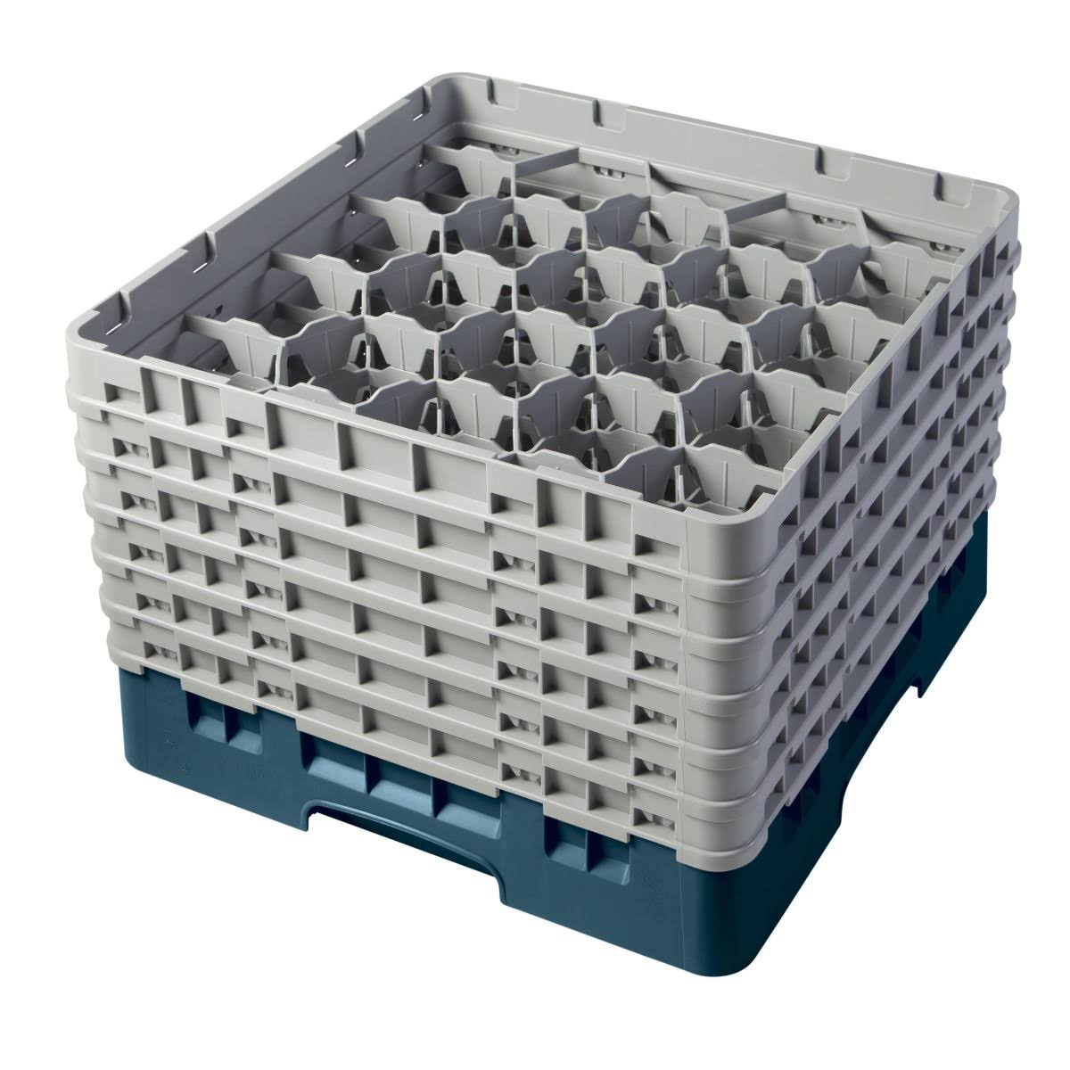Teal 20 Compartment 11.75 inch Full Size Glass Rack F1135