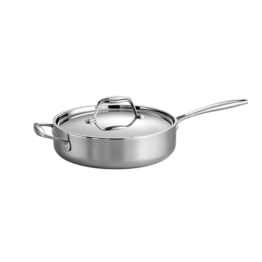 3 Qt Tri-Ply Clad Stainless Steel Covered Deep Sauté Pan D674