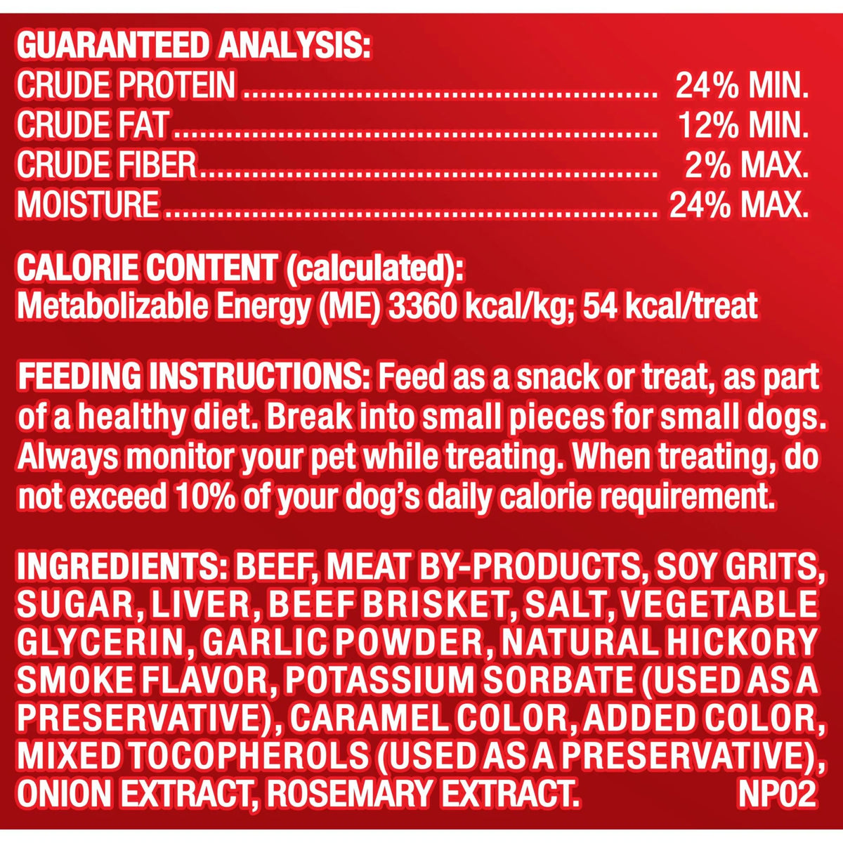 Real Beef Brisket Dog Treats 22.5 oz Bag N3938