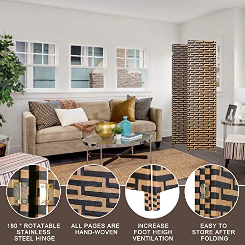 4 Panel Folding Wooden Room Divider M2533