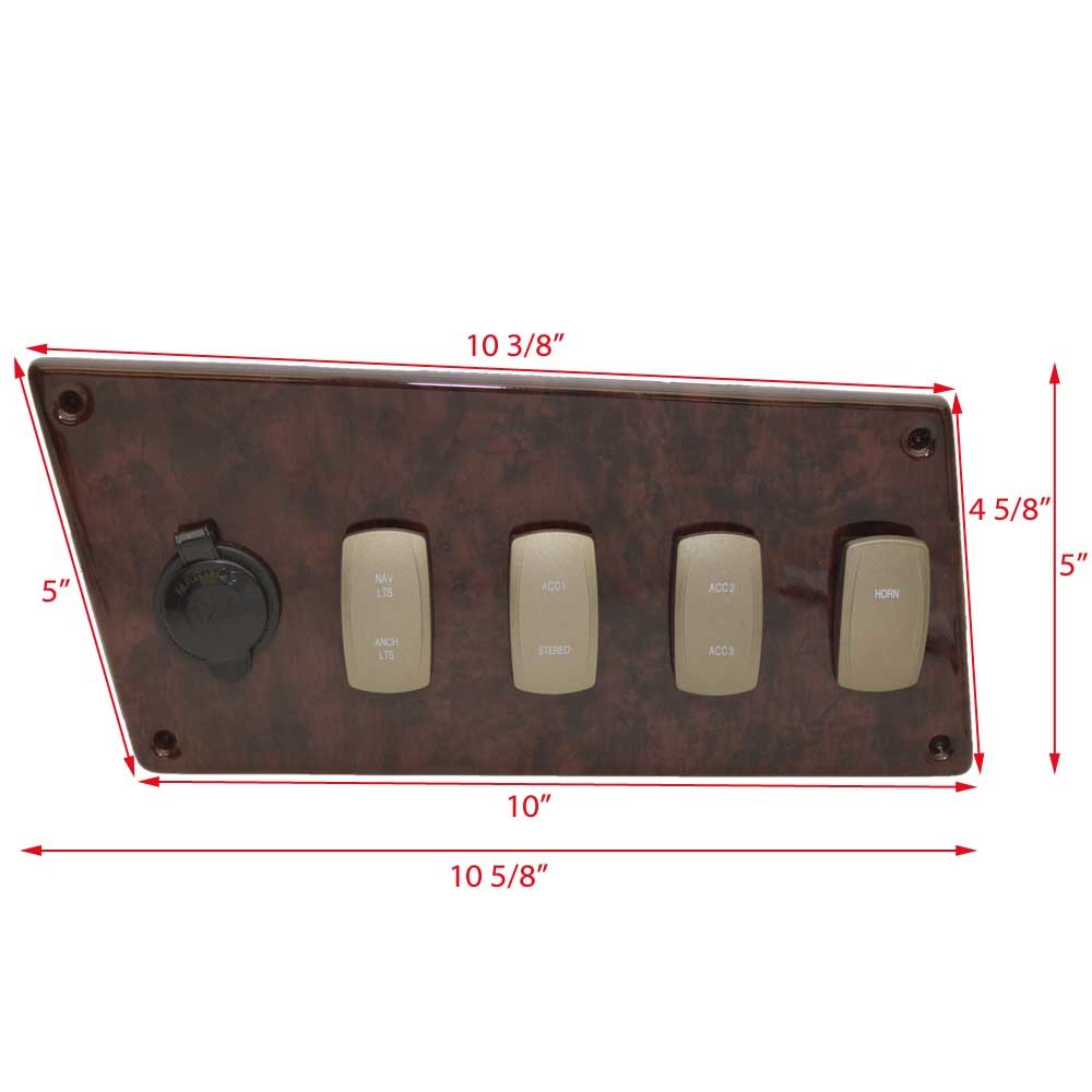Woodgrain Boat Switch Panel L44542