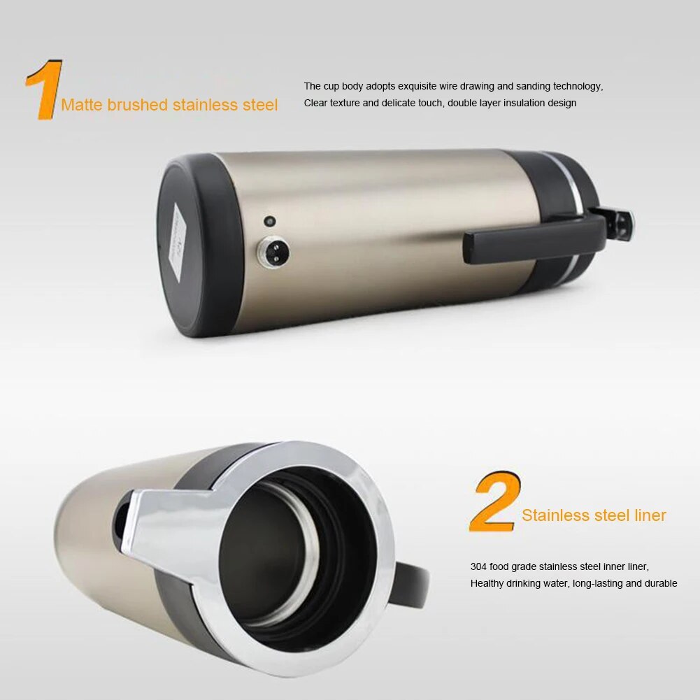 12V/24V Stainless Steel Water Heater Bottle Q8066