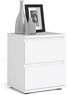 White 2 Drawer Nightstand J5443