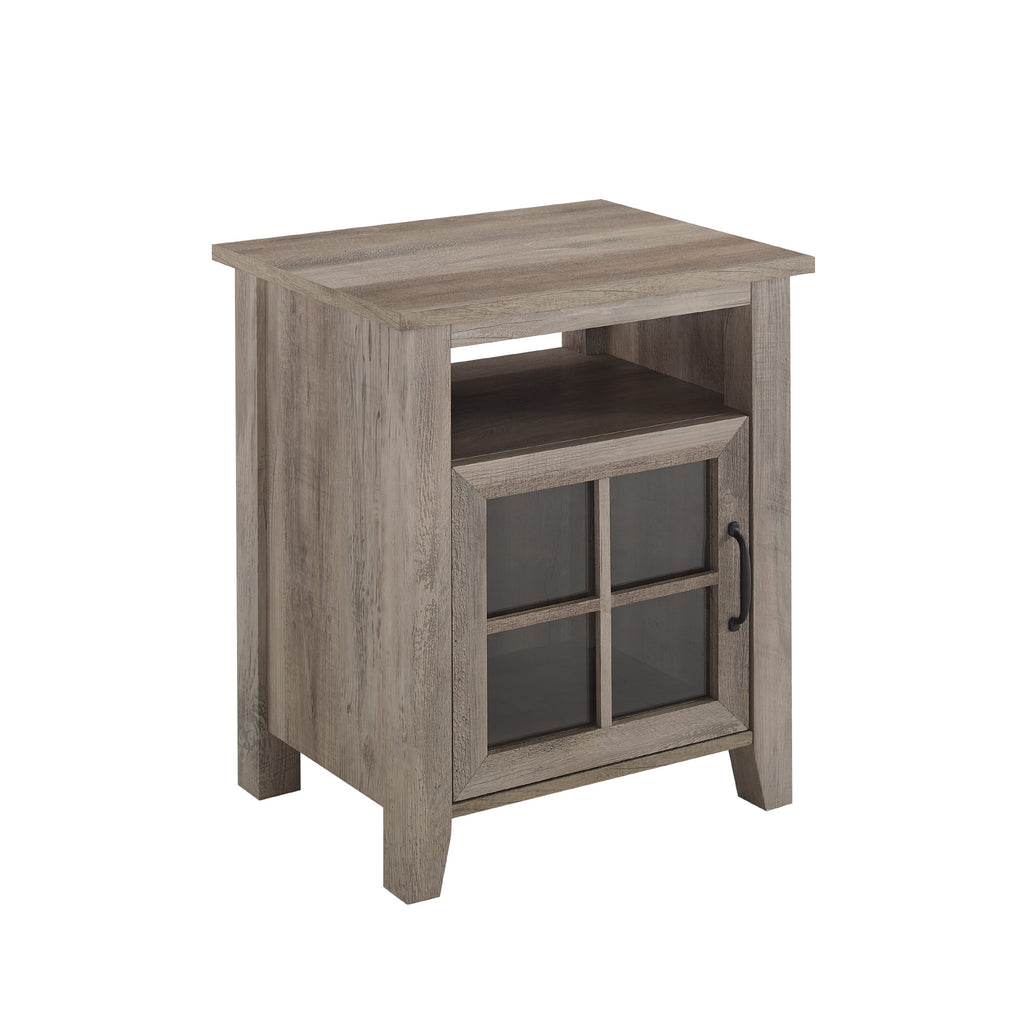 Grey Wash Glass Door Accent Table L886698