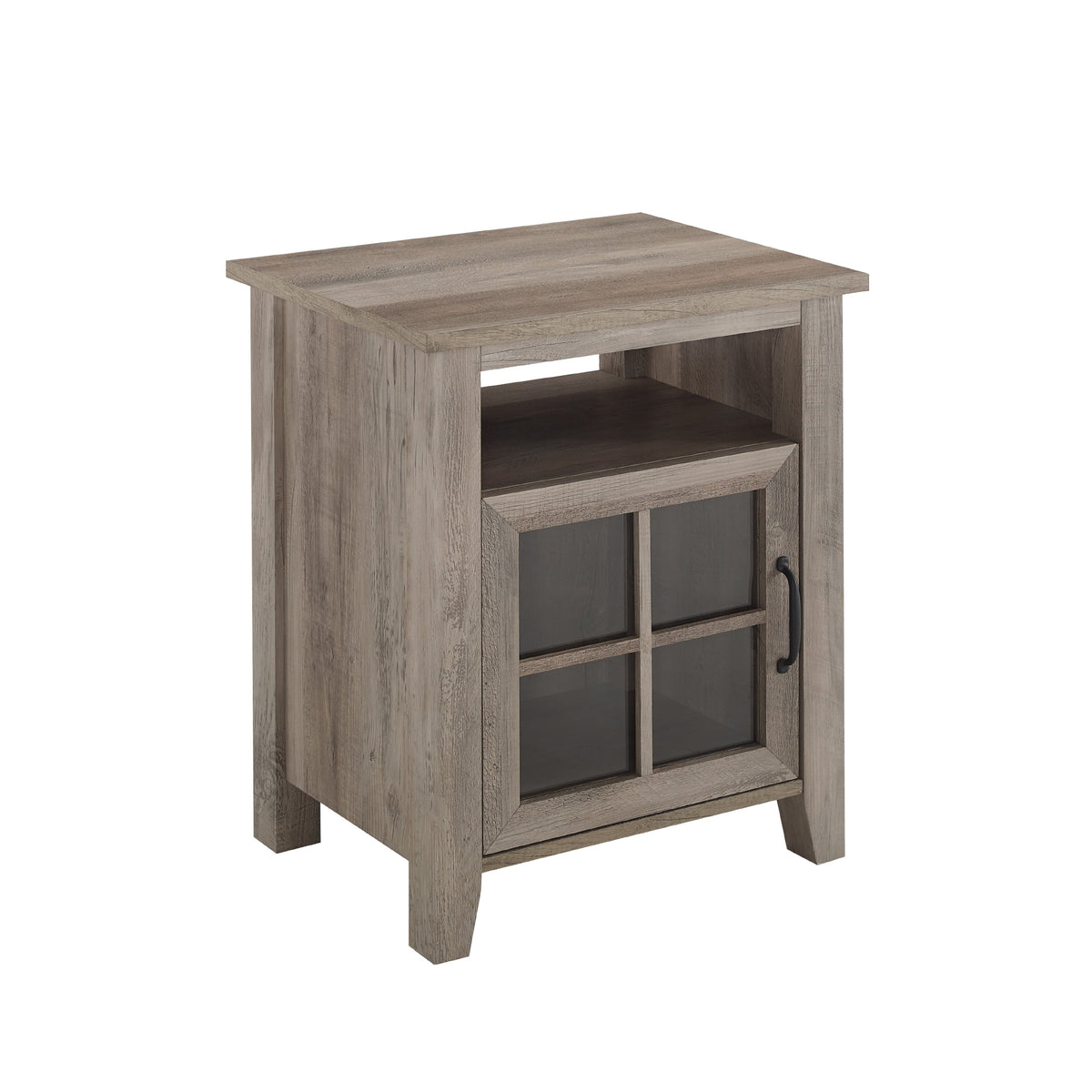 Grey Wash Glass Door Accent Table L886698
