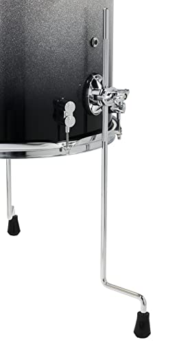 7-Piece Maple Shell Pack with Chrome Hardware Silver to Black Fade M69747