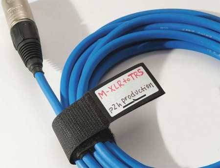 Yellow Hook-and-Loop Cable Tie, 6 In, Pack of 10 D797