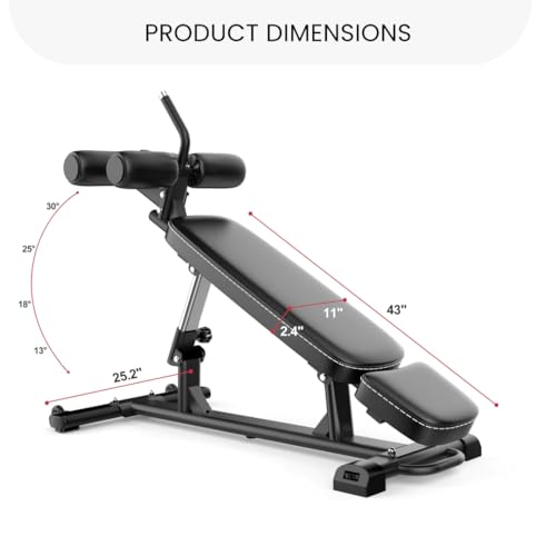 Adjustable Weight Bench with Reverse Crunch Handle H8097