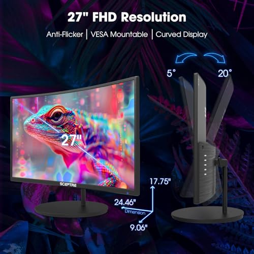 Curved 27" FHD 1080p 75Hz LED Monitor M5830