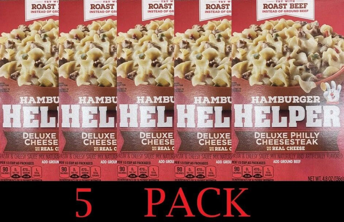 5 Pc Hamburger Helper DELUXE PHILLY CHEESESTEAK Mix 4.8 oz F695835