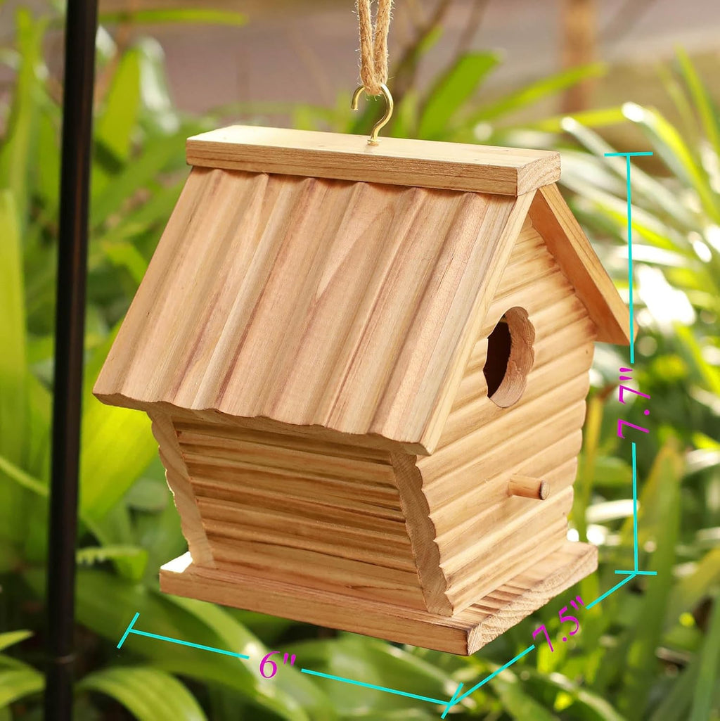 Hanging Wooden Bird House Q86850
