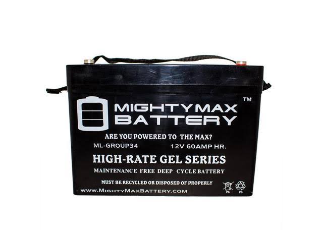 12V 60Ah Group 34 Sealed Gel Battery S9332
