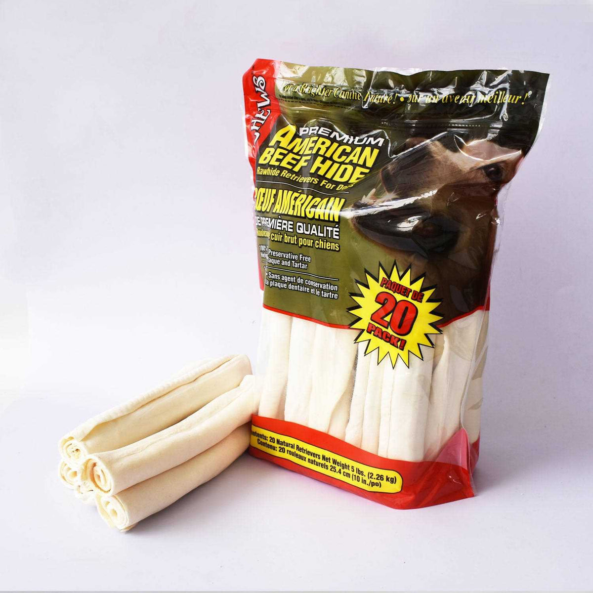 10-11 Dog Rawhide Retriever Rolls R1000