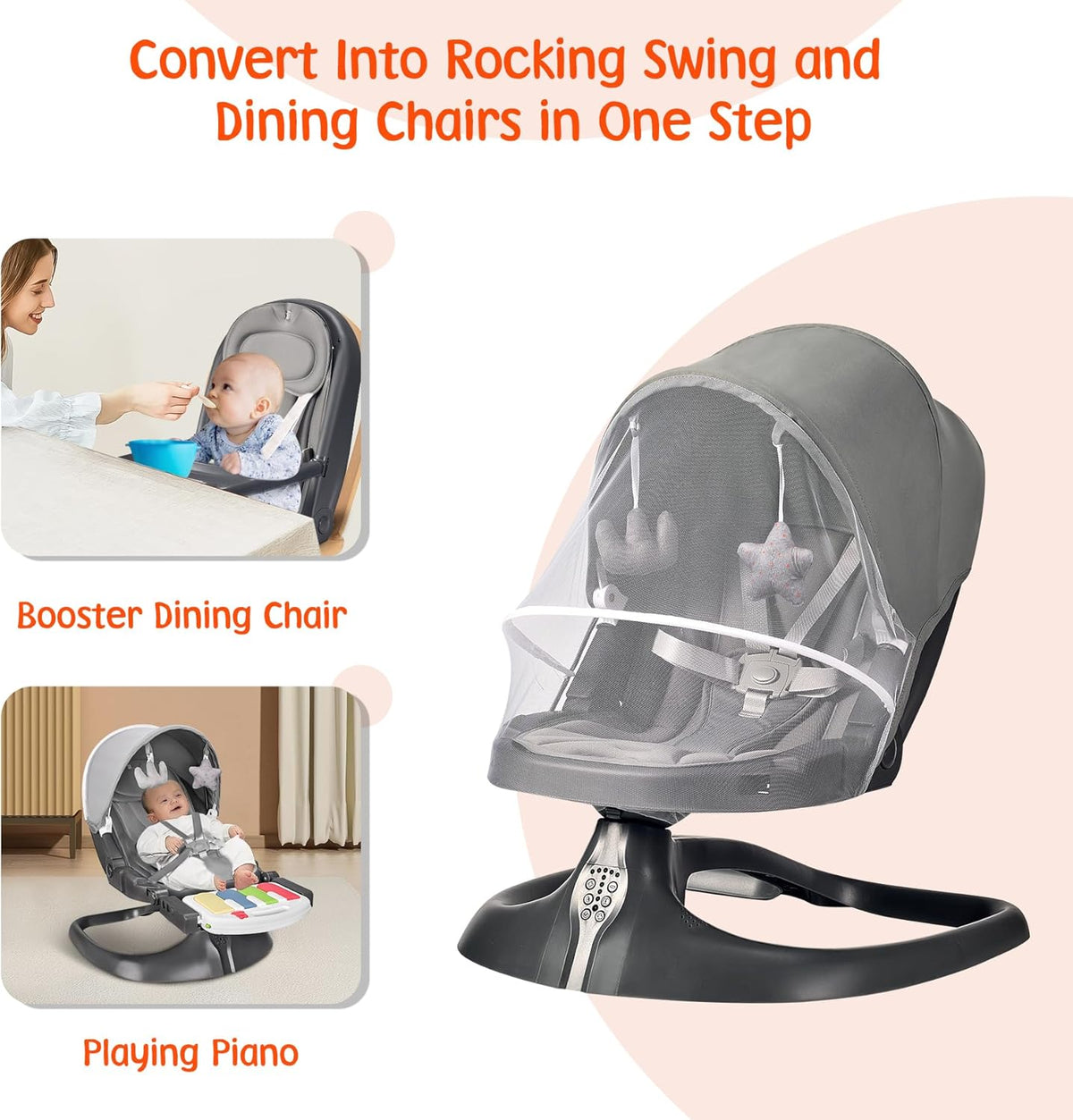 Electric Portable Detachable Baby Swing F849