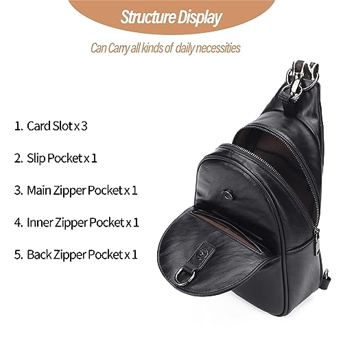 PU Leather Crossbody Sling Bag with Credit Card Slots G53255