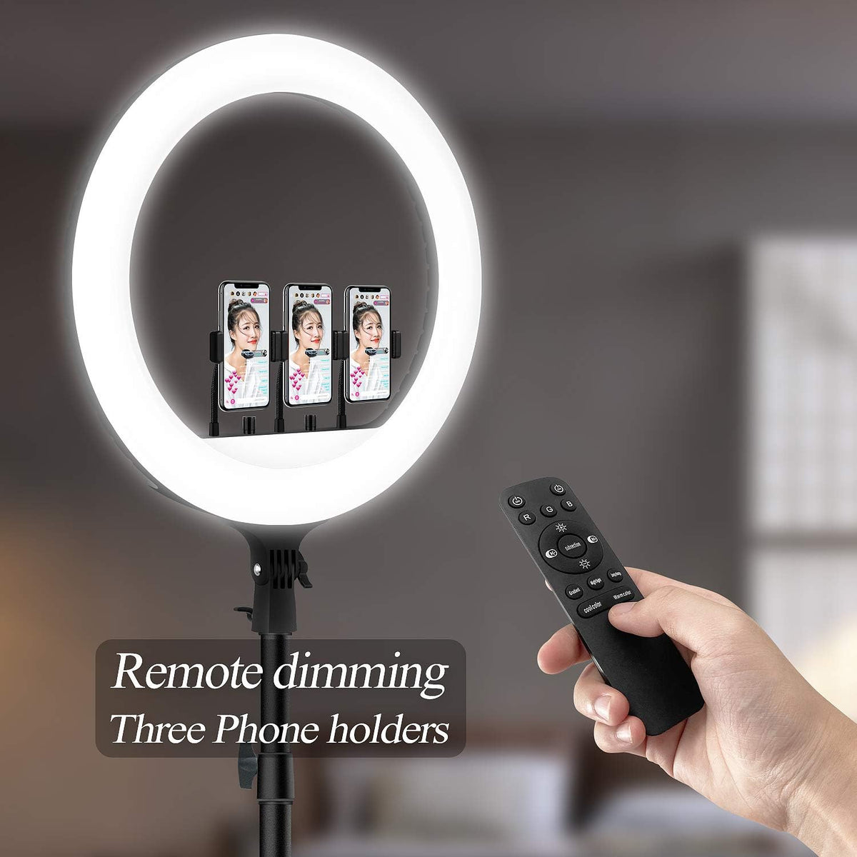 18 LED RGB Ring Light with Tripod L6209