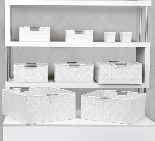 Set of 9 Beige Storage Baskets J898