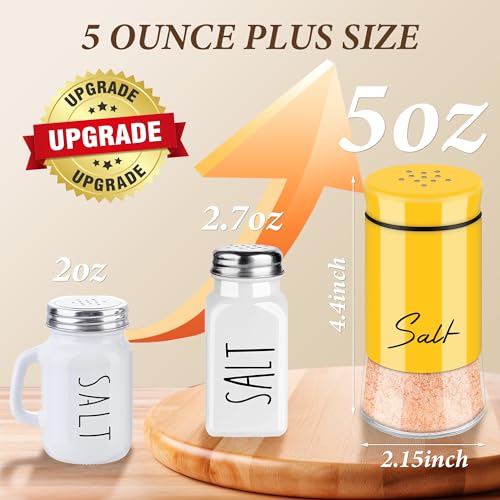 Gold Salt and Pepper Shakers Set, 5 oz Refillable Q8874