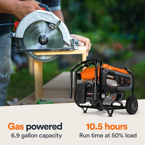 8,000-Watt Gas-Powered Portable Generator with Electric Start V9166
