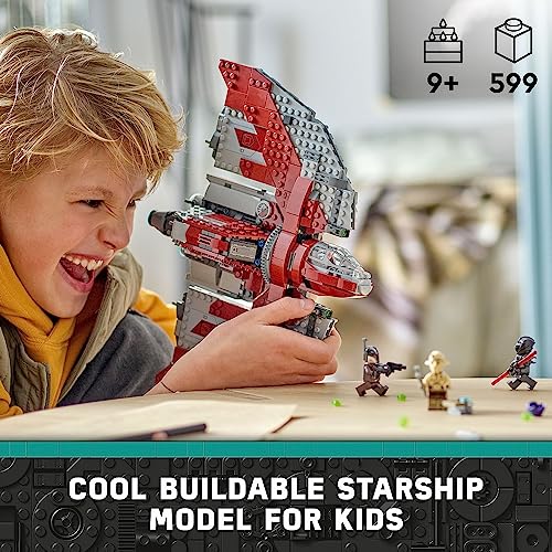 LEGO Star Wars T-6 Jedi Shuttle Spaceship Toy Building Set with 4 Minifigures P458