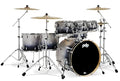 7-Piece Maple Shell Pack with Chrome Hardware Silver to Black Fade M69747